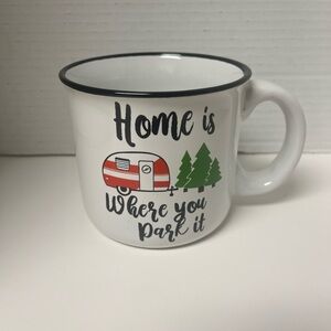 Bass Pro Shop “Home is Where you Park it“ White & Black Camper MUG Outdoors